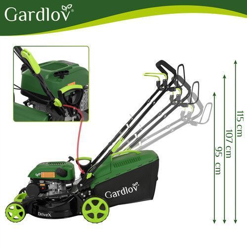 Газонокосилка бензиновая самоходная Gardlov 27535 DriveX 149 см&sup3;, 2.3 кВт, 40.6 см, корзина 50 л, 8 уровней, функция мойки 50685 фото