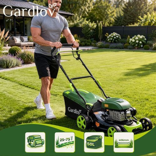 Газонокосилка бензиновая самоходная Gardlov 27535 DriveX 149 см&sup3;, 2.3 кВт, 40.6 см, корзина 50 л, 8 уровней, функция мойки 50685 фото