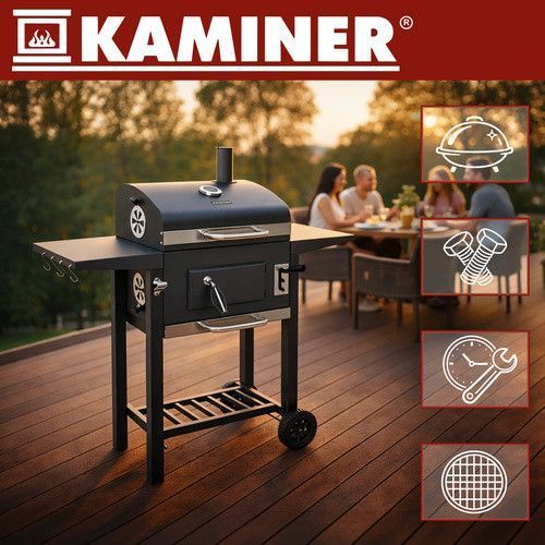 Мангал-гриль садовый с крышкой 105х110х50см Kaminer 27317 50591 фото