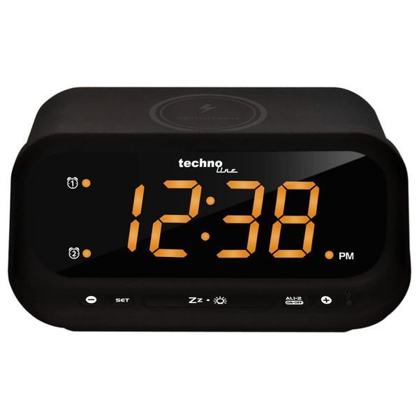 Годинник настільний Technoline WT477 Wireless Mobile Charging Black (WT477) DAS2220 фото