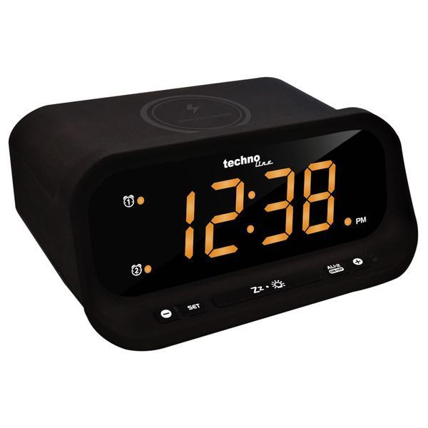 Годинник настільний Technoline WT477 Wireless Mobile Charging Black (WT477) DAS2220 фото