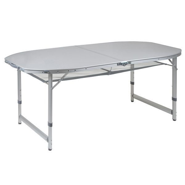 Стіл Bo-Camp Premium Oval 150x80 cm Grey (1404405) DAS2585 фото