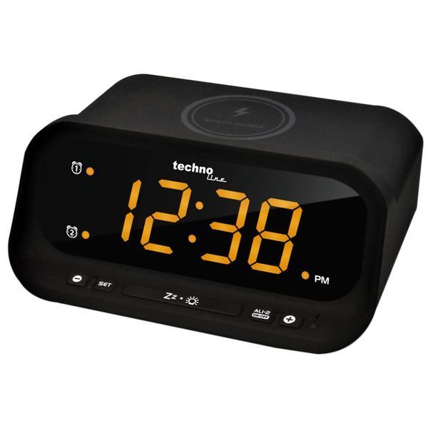 Годинник настільний Technoline WT477 Wireless Mobile Charging Black (WT477) DAS2220 фото