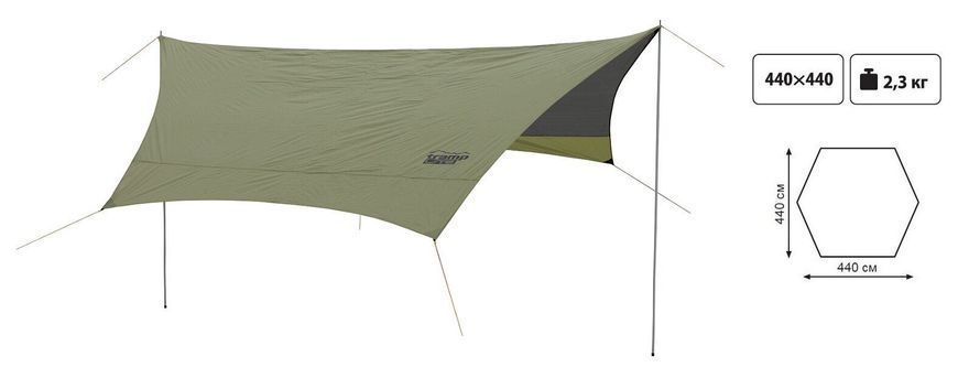 Тент зі стійками Tramp Lite Tent green TLT-034 фото