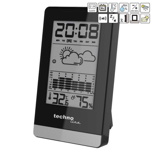 Метеостанція Technoline WS9125 Black (WS9125) DAS948 фото