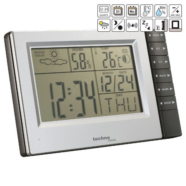 Метеостанція Technoline WS9121 Silver/Grey (WS9121) DAS949 фото
