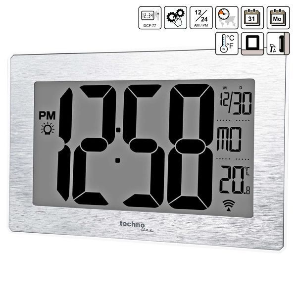 Годинник настінний Technoline WS8019 Silver (WS8019) DAS1039 фото