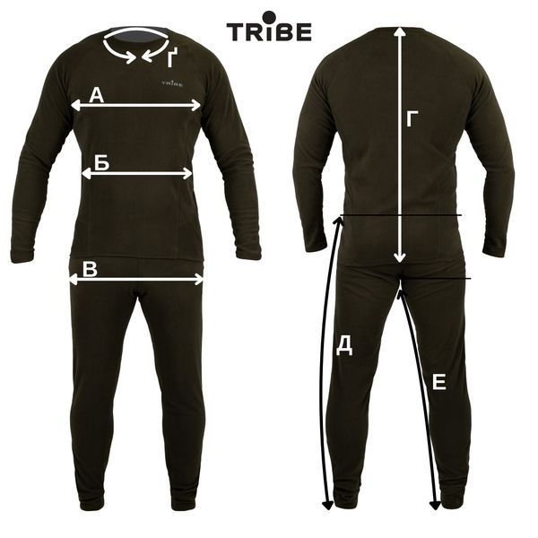 Термобілизна чоловіча Tribe Microfleece (футболка+штани) T-KA-0015-olive, T-KA-0015-olive-2XL T-KA-0015-olive-2XL фото