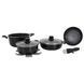 Набір посуду Gimex Cookware Set induction 7 предметів Black (6977222) DAS1823 фото 1