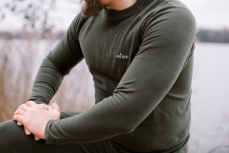 Термобілизна чоловіча Tribe Microfleece (футболка+штани) T-KA-0015-olive, T-KA-0015-olive-2XL T-KA-0015-olive-2XL фото
