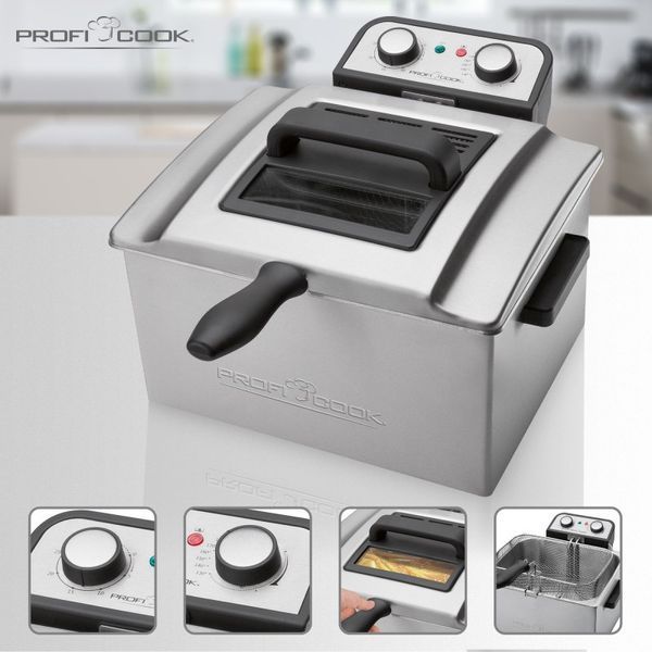 Фритюрница 4л Profi Cook PC-FR 1038 3 корзины 3000 Вт 12221 фото