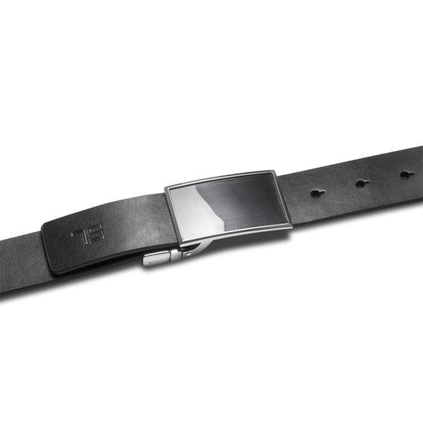 Ремінь чоловічий шкіряний Semi Line Black/Blue (P8234-0 S) DAS3001 фото