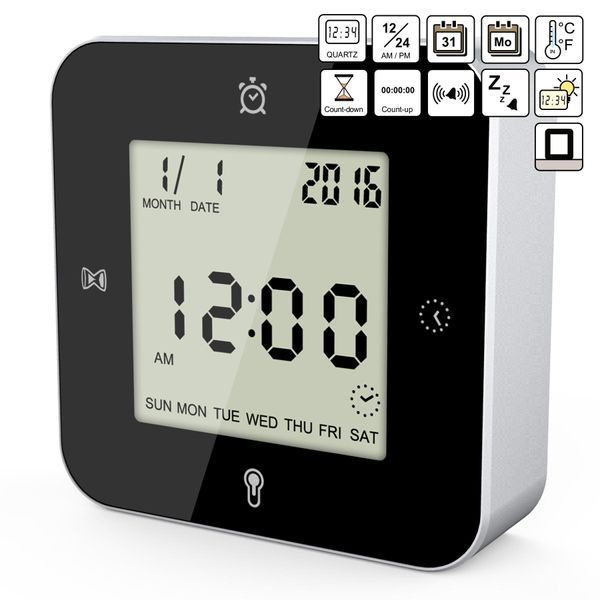 Часы настольные Technoline WT344 Black/Silver (WT344) DAS1041 фото