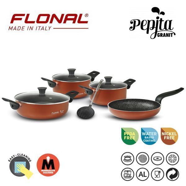 Набор посуды Flonal Pepita Granit 8 предметов (PGFSET08PZ) DAS1826 фото