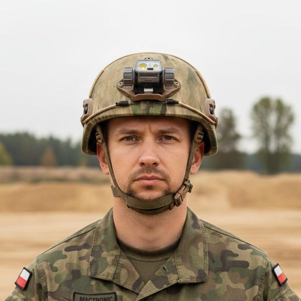 Фонарь налобный Mactronic Prism (650 Lm) Cool White/RGB LED Recharg Type-C Helmet Kit (THL0141) DAS303696 фото