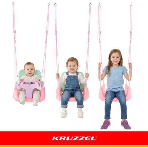 Детская качеля-трансформер 3-в-1 пастельных цветов Kruzzel 27356 49745 фото