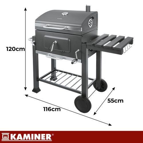 Мангал-гриль садовый с крышкой 114х67х120см Kaminer 27318 50515 фото
