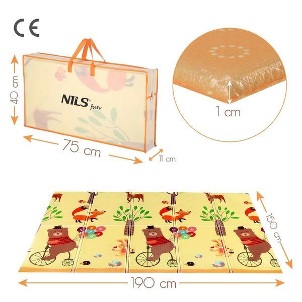 Детский складной коврик Nils Fun Forest MD05 190x150 cm 12474 фото