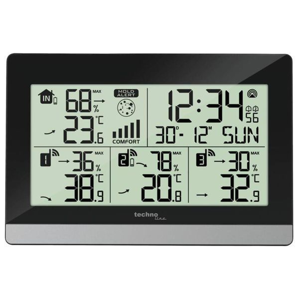 Термогігрометр Technoline WS7065 Black/Silver (WS7065) DAS2211 фото