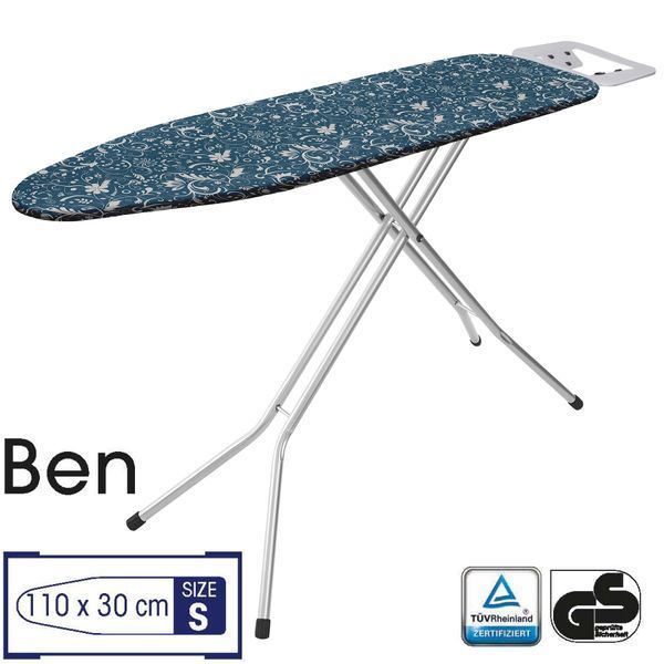 Дошка для прасування Casa Si Ben 110x30 Silver with White/Blue Plants (CS98090G323) DAS2395 фото