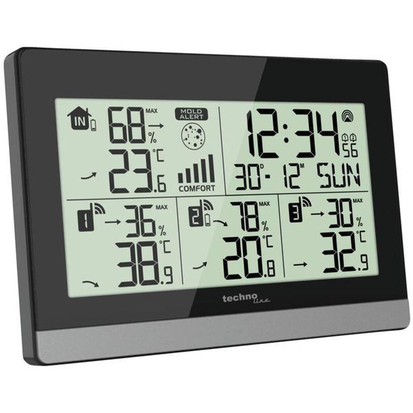 Термогігрометр Technoline WS7065 Black/Silver (WS7065) DAS2211 фото