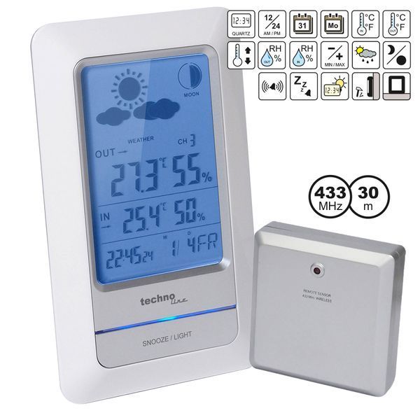 Метеостанція Technoline WS6740 White/Silver (WS6740) DAS1048 фото