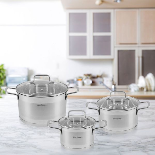 Набор кастрюль из нержавеющей стали ProfiCook PC KTS 1223 6 элементов 12470 фото