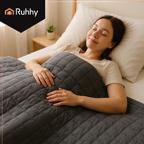Одеяло утяжеленное гравитационное Ruhhy 24427 10кг, 200&times;220 см, серое, антистрессовое 40176 фото