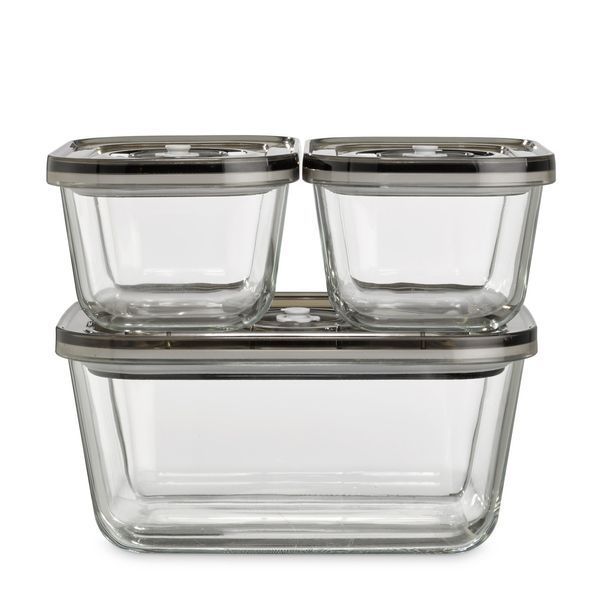 Набор стеклянных вакуумных контейнеров Caso VacuBoxx Eco-Set 3шт. 1177 12350 фото