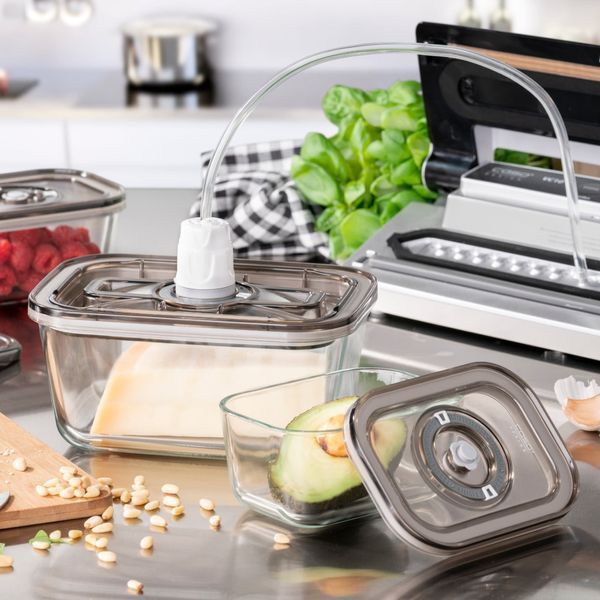 Набор стеклянных вакуумных контейнеров Caso VacuBoxx Eco-Set 3шт. 1177 12350 фото