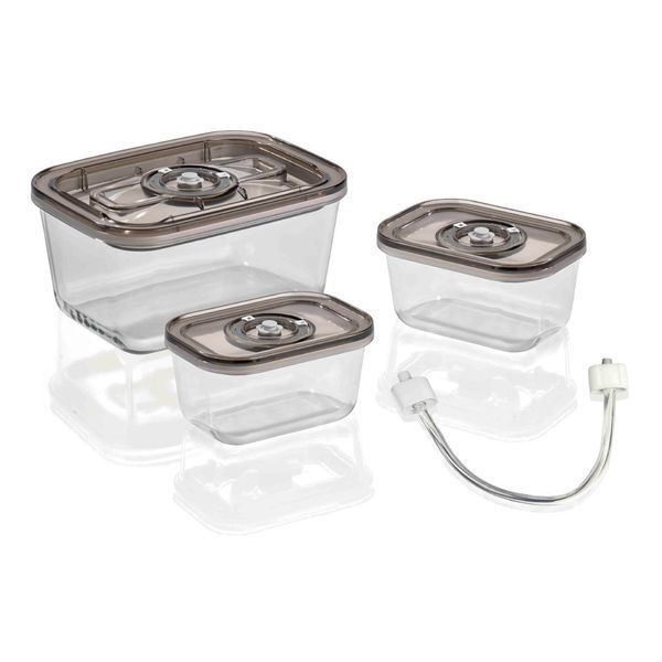 Набор стеклянных вакуумных контейнеров Caso VacuBoxx Eco-Set 3шт. 1177 12350 фото