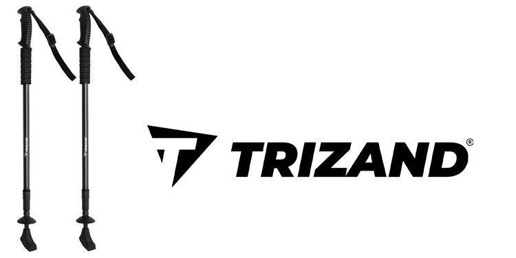 Трекинговые палки TRIZAND 8860 черные + аксессуары - комплект 2 шт 17092 фото
