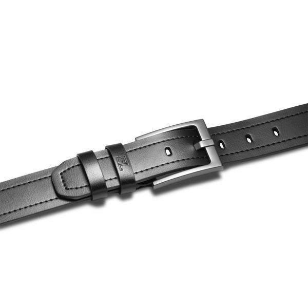 Ремень мужской кожаный Semi Line Black (P8236-0 L) DAS3009 фото