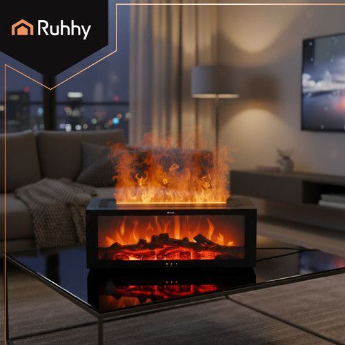 Аромадиффузор - увлажнитель воздуха Ruhhy 26453 эффект камина 150 мл 38734 фото