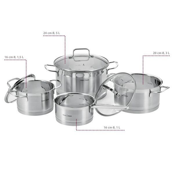 Набор кастрюль из нержавеющей стали ProfiCook PC KTS 1224 7 элементов 12469 фото