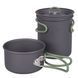 Набор посуды Bo-Camp Explorer 2 Pieces Hard Anodized Anthracite / Green (2200240) DAS1328 фото 1