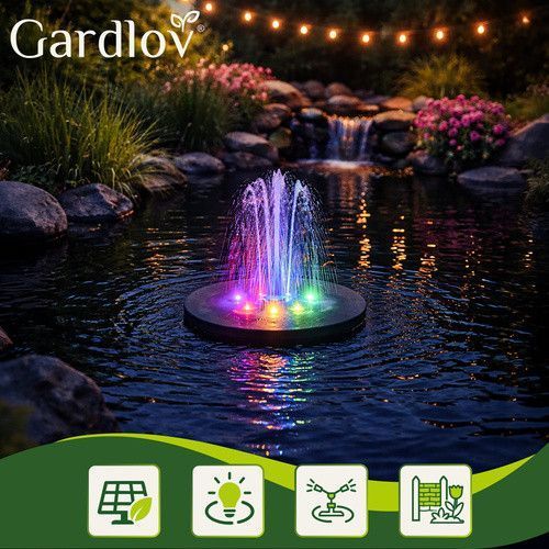 Солнечный садовый фонтан Gardlov 23227 со светодиодной подсветкой 49566 фото