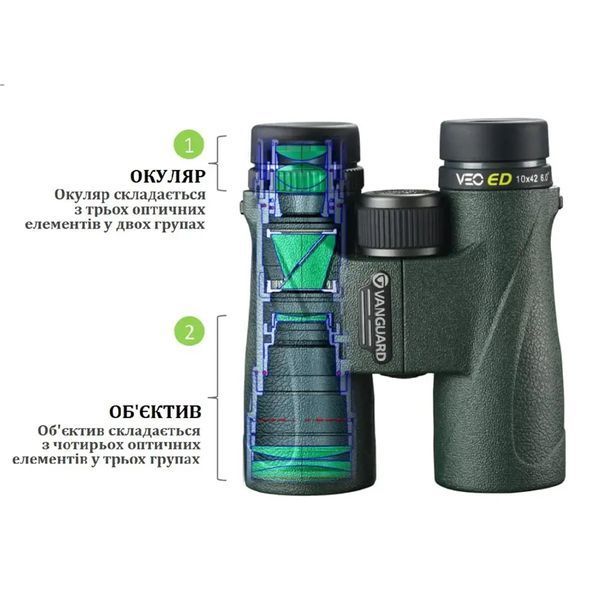 Бинокль Vanguard VEO ED 12x50 WP (VEO ED 1250) DAS1467 фото