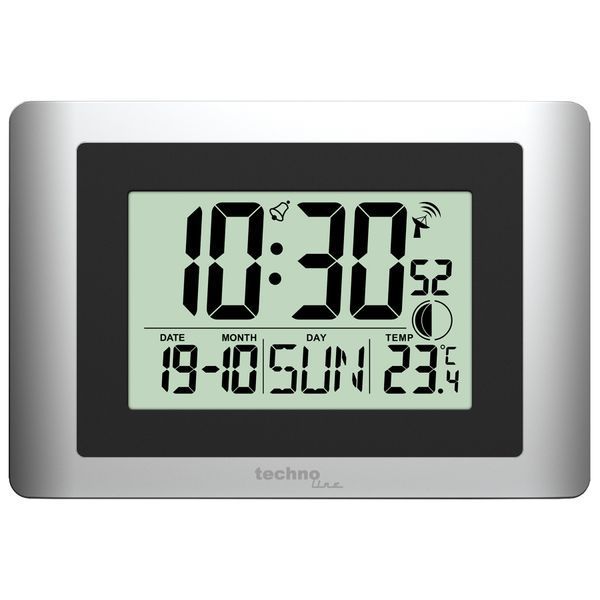 Часы настенные Technoline WS8028 Silver/Black (WS8028) DAS2323 фото