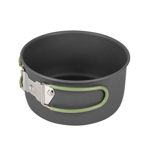 Набір посуду Bo-Camp Explorer 4 Pieces Hard Anodized Grey/Green (2200244) DAS1329 фото