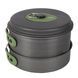 Набір посуду Bo-Camp Explorer 4 Pieces Hard Anodized Grey/Green (2200244) DAS1329 фото 3