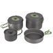 Набір посуду Bo-Camp Explorer 4 Pieces Hard Anodized Grey/Green (2200244) DAS1329 фото 1