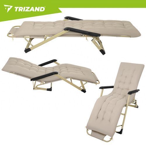 Складной садовый шезлонг 60x177x30 см Trizand 27553 49555 фото