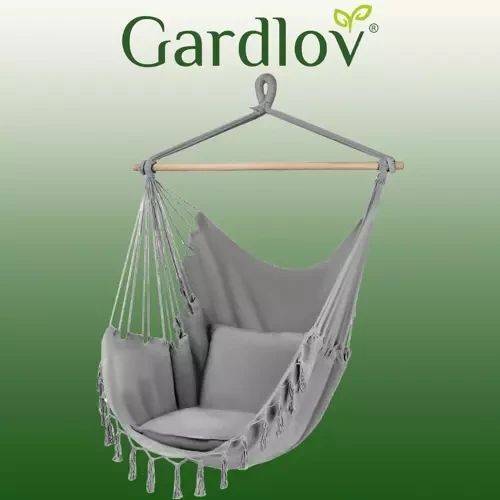 Гамак кресло бразильское Gardlov 23671 серое + 2 подушки 18087 фото