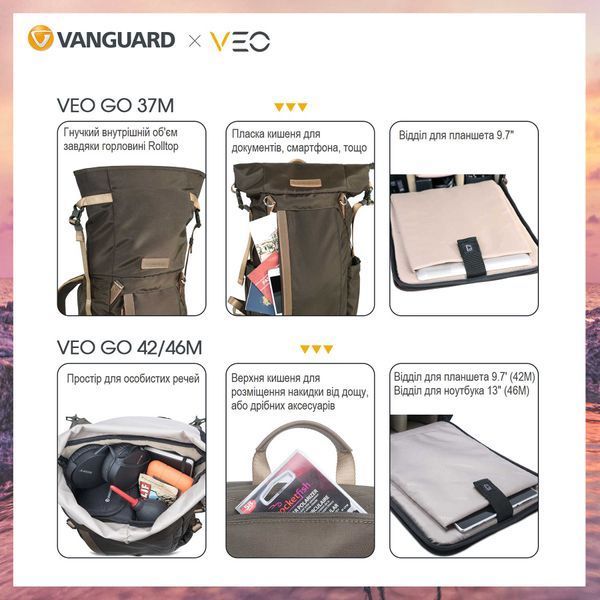 Рюкзак Vanguard VEO GO 42M Black (VEO GO 42M BK) DAS896 фото
