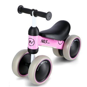 Беговел четырёхколёсный NILS Fun RB002 Розовый 26189 фото