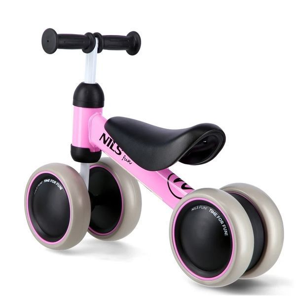 Беговел четырёхколёсный NILS Fun RB002 Розовый 26189 фото