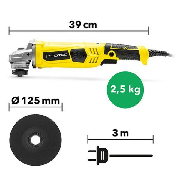 Угловая шлифмашина Trotec PAGS 11-125 + кейс (4440000006) DAS2844 фото