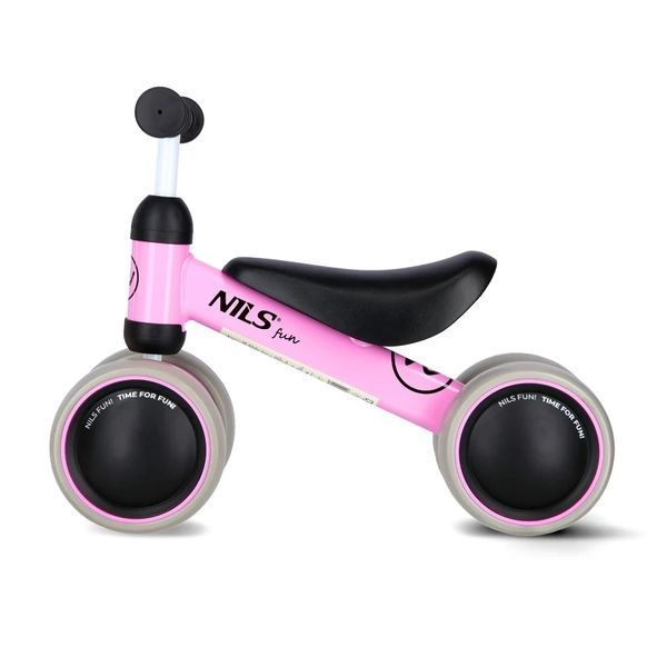 Беговел четырёхколёсный NILS Fun RB002 Розовый 26189 фото