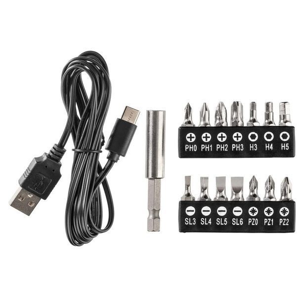 Аккумуляторная отвертка Parkside PAS 4 D7 шуруповерт с насадками 4 V, 1500 mAh, 10 Nm, Германия 17805 фото